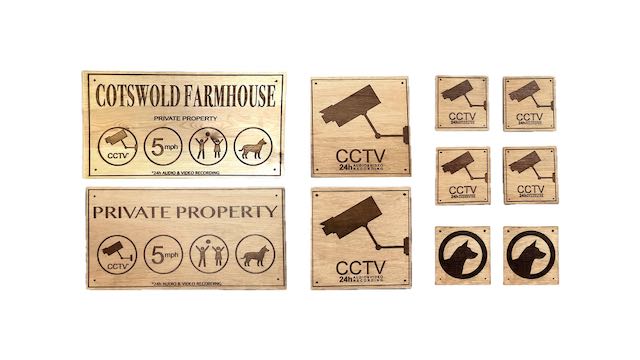Big Farmhouse Bundle PP+ & 2x medium size CCTV, 4x small size cctv sign and 2x Beware of dog sign
