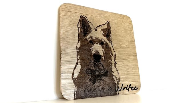 Personalised  Laser Engraved Wooden Photo 20x20cm
