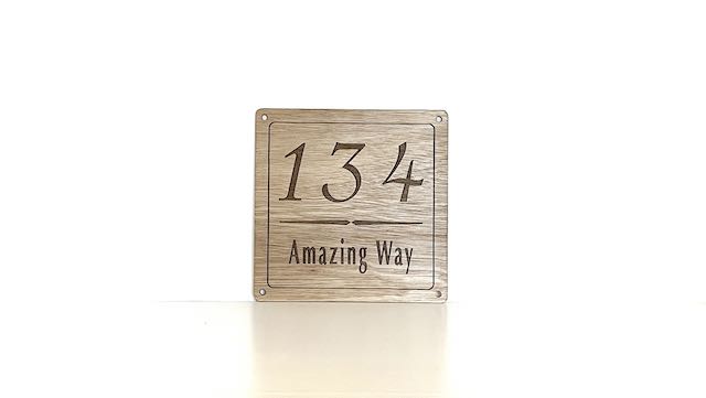 Personalised House number address sign